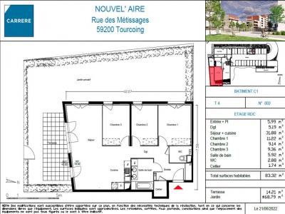For rent Tourcoing 4 rooms 83 m2 Nord (59200) photo 2
