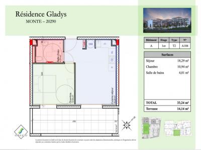 Annonce Vente 2 pices Appartement Monte 20