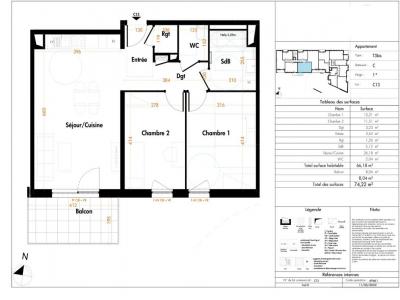 Louer Appartement 66 m2 Mulhouse