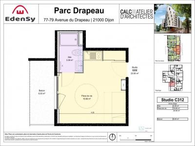 For rent Dijon 1 room 20 m2 Cote d'or (21000) photo 2