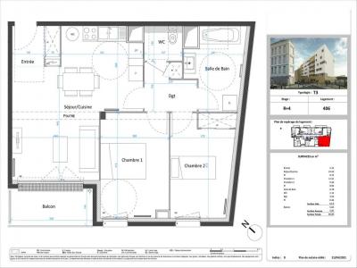 For rent Havre 3 rooms 61 m2 Seine maritime (76600) photo 2