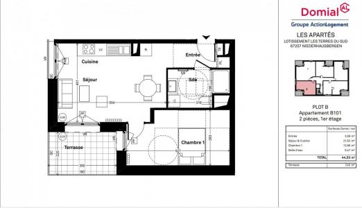 Annonce Location 2 pices Appartement Niederhausbergen 67