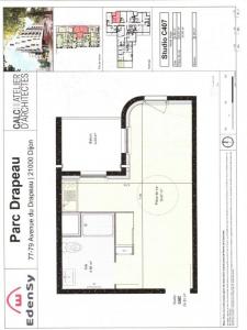 For rent Dijon 1 room 19 m2 Cote d'or (21000) photo 2