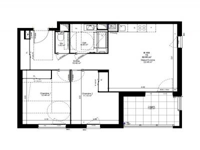 For rent Albertville 3 rooms 62 m2 Savoie (73200) photo 0