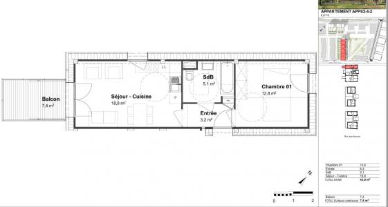 For rent Strasbourg 2 rooms 43 m2 Bas rhin (67000) photo 1