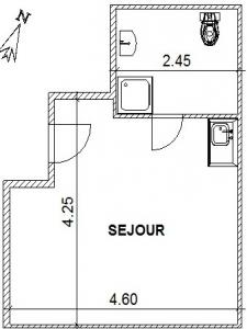 For rent Nantes 1 room 12 m2 Loire atlantique (44300) photo 3
