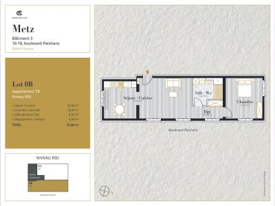 Louer Appartement 57 m2 Metz