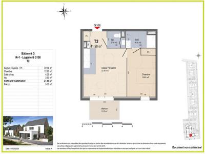 For rent Notre-dame-d'oe 2 rooms 41 m2 Indre et loire (37390) photo 2