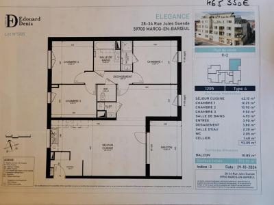 For sale Marcq-en-baroeul 4 rooms 93 m2 Nord (59700) photo 3
