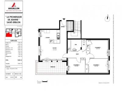 Louer Appartement 83 m2 Saint-erblon