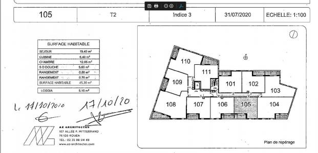 Annonce Location 2 pices Appartement Rouen 76