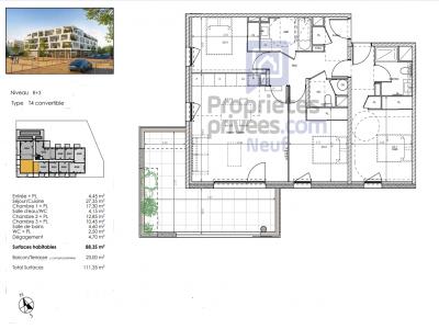 For sale Beziers 4 rooms 88 m2 Herault (34500) photo 1
