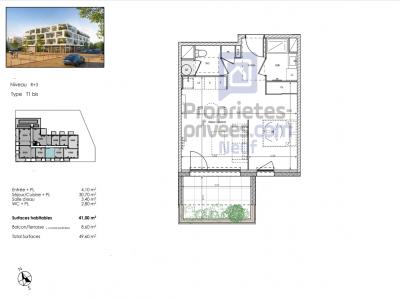 For sale Beziers 1 room 41 m2 Herault (34500) photo 1