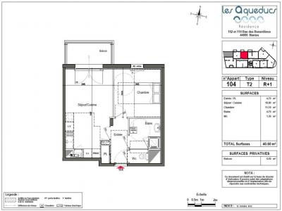 For rent Nantes 2 rooms 40 m2 Loire atlantique (44100) photo 1