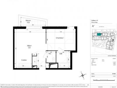 For rent Chenove 2 rooms 39 m2 Cote d'or (21300) photo 1