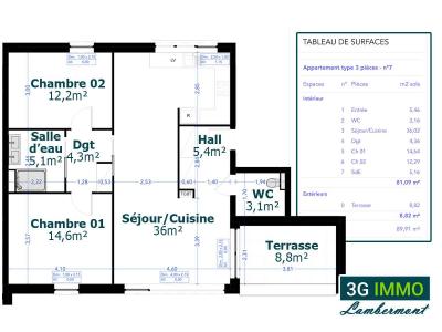 Acheter Appartement 81 m2 Villers-la-montagne