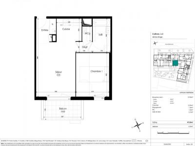 For rent Chenove 2 rooms 47 m2 Cote d'or (21300) photo 1