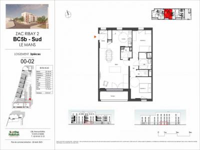 Annonce Vente 3 pices Appartement Mans 72