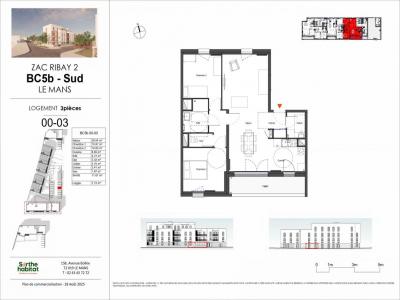 Annonce Vente 3 pices Appartement Mans 72