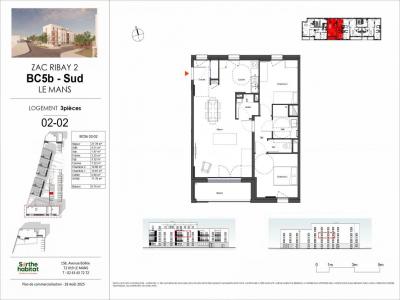 Annonce Vente 3 pices Appartement Mans 72