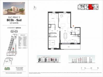 Annonce Vente 3 pices Appartement Mans 72