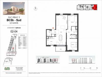 Annonce Vente 3 pices Appartement Mans 72