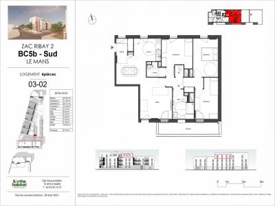 Annonce Vente 4 pices Appartement Mans 72
