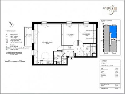 For rent Valenciennes 3 rooms 74 m2 Nord (59300) photo 3