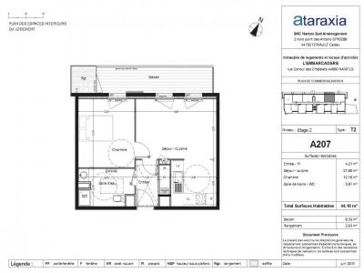 For rent Nantes 2 rooms 44 m2 Loire atlantique (44200) photo 2