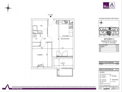 For rent Toulouse 2 rooms 43 m2 Haute garonne (31200) photo 1