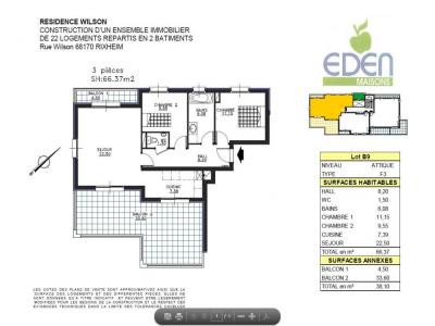Louer Appartement 66 m2 Rixheim