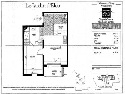 Annonce Location 2 pices Appartement Villeneuve-d'ascq 59