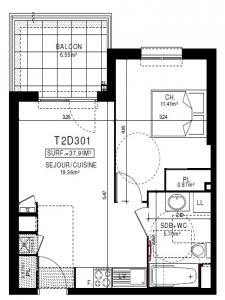 Annonce Location 2 pices Appartement Clermont-ferrand 63