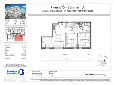For rent Perpignan 3 rooms 63 m2 Pyrenees orientales (66000) photo 1