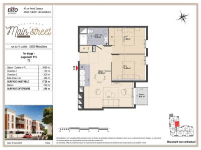 Louer Appartement 57 m2 Mainvilliers