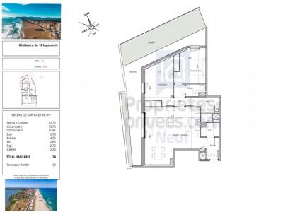 For sale Canet-en-roussillon 3 rooms 74 m2 Pyrenees orientales (66140) photo 2