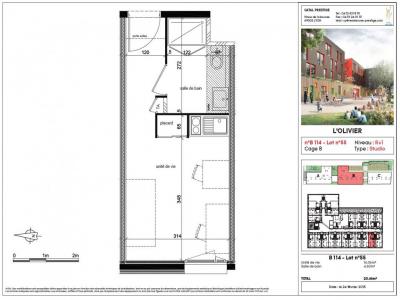 For rent Villeurbanne 1 room 20 m2 Rhone (69100) photo 2