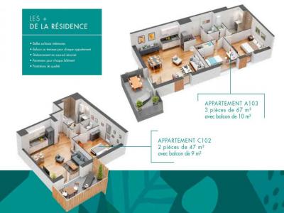 Louer Appartement 61 m2 Angers