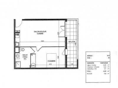 For sale Toulouse 2 rooms 44 m2 Haute garonne (31100) photo 1