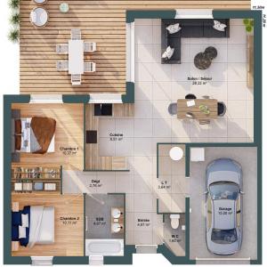 For sale Henouville 4 rooms 75 m2 Seine maritime (76840) photo 3
