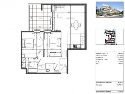 Annonce Vente 3 pices Appartement Sete 34