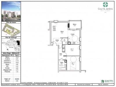 For rent Longvic 3 rooms 62 m2 Cote d'or (21600) photo 2