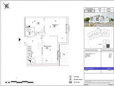 Annonce Location 2 pices Appartement Saint-herblain 44