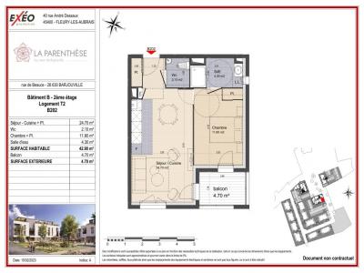 For rent Barjouville 2 rooms 42 m2 Eure et loir (28630) photo 1