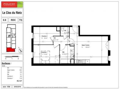 For rent Arras 3 rooms 56 m2 Pas de calais (62000) photo 1