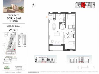 Annonce Vente 3 pices Appartement Mans 72