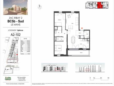 Annonce Vente 3 pices Appartement Mans 72