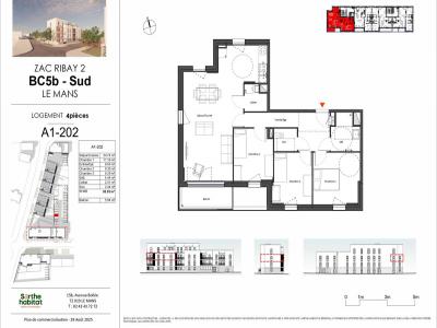 Annonce Vente 4 pices Appartement Mans 72