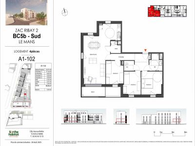 Annonce Vente 4 pices Appartement Mans 72