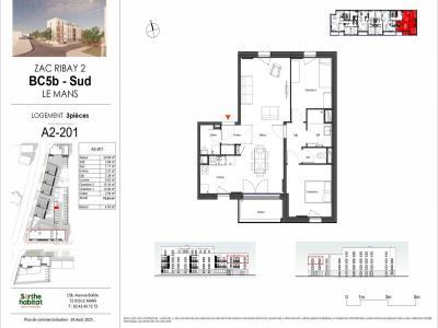 Annonce Vente 3 pices Appartement Mans 72